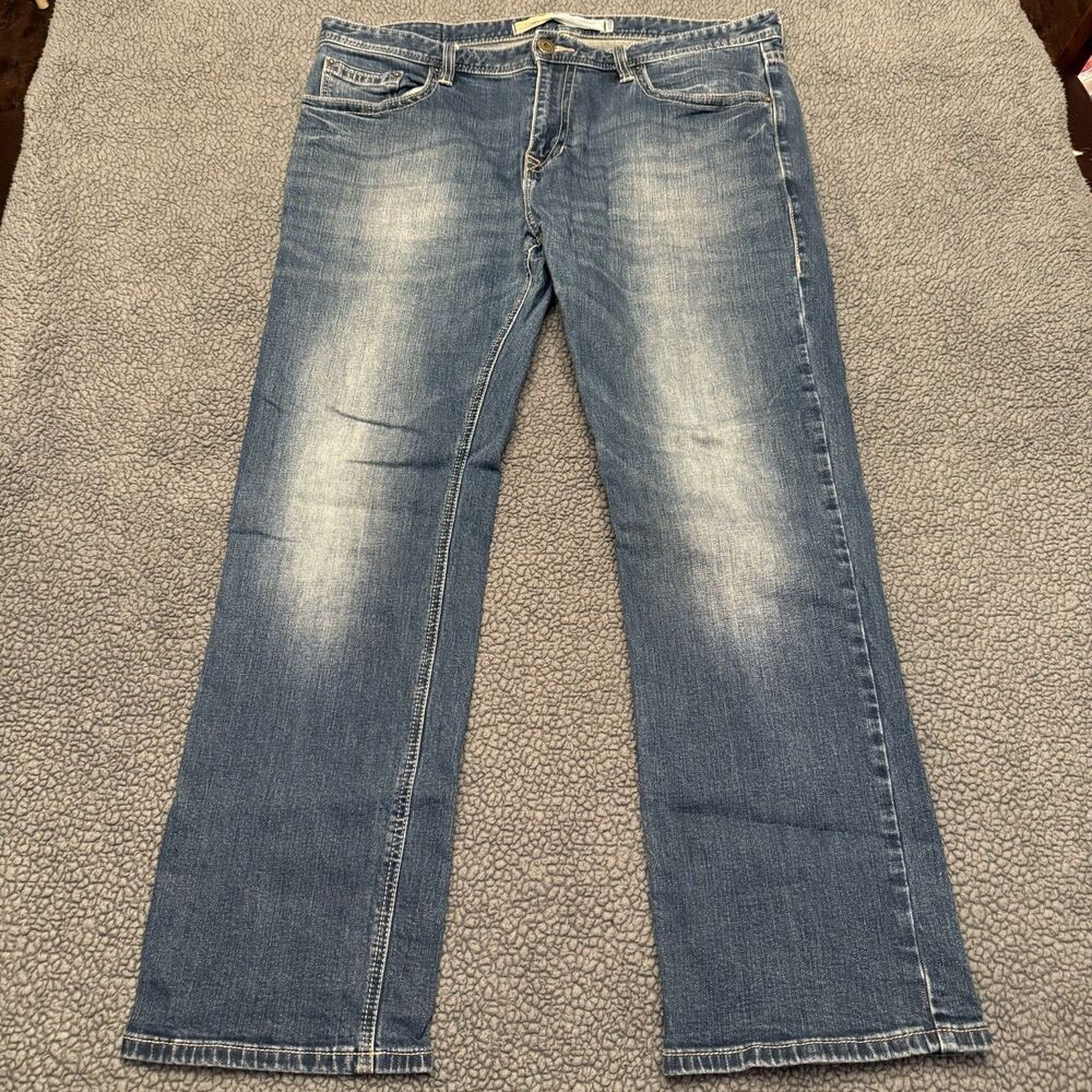Rock & Roll Denim Jeans Mens 38X30 Revolver Straight Slim Fit Cowboy Blue Rodeo